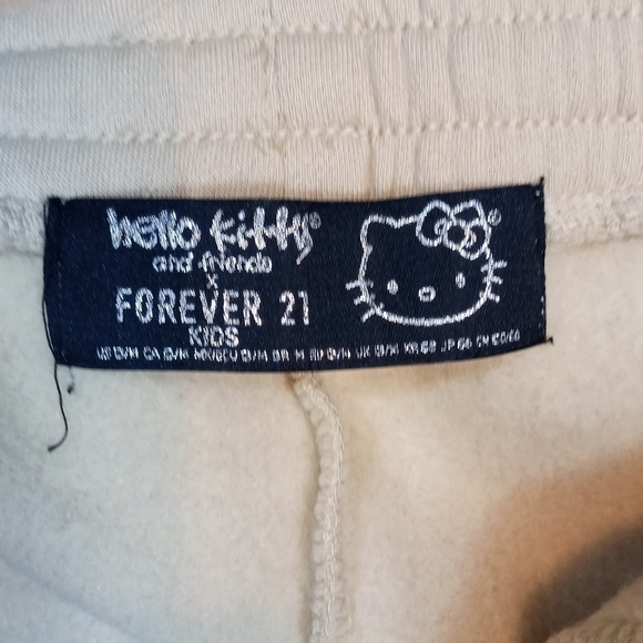 Forever 21 Hello Kitty fleece tan joggers NWT size 13/14 - Picture 5 of 6